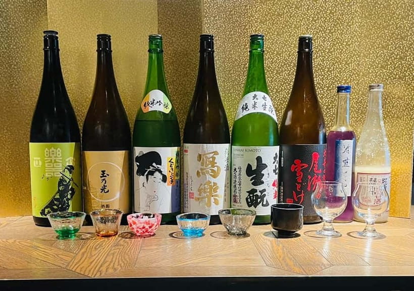 Casual Japanese sake tasting and snack experience, Kabukicho - Kabukicho Meets a Cozy Sake Lesson