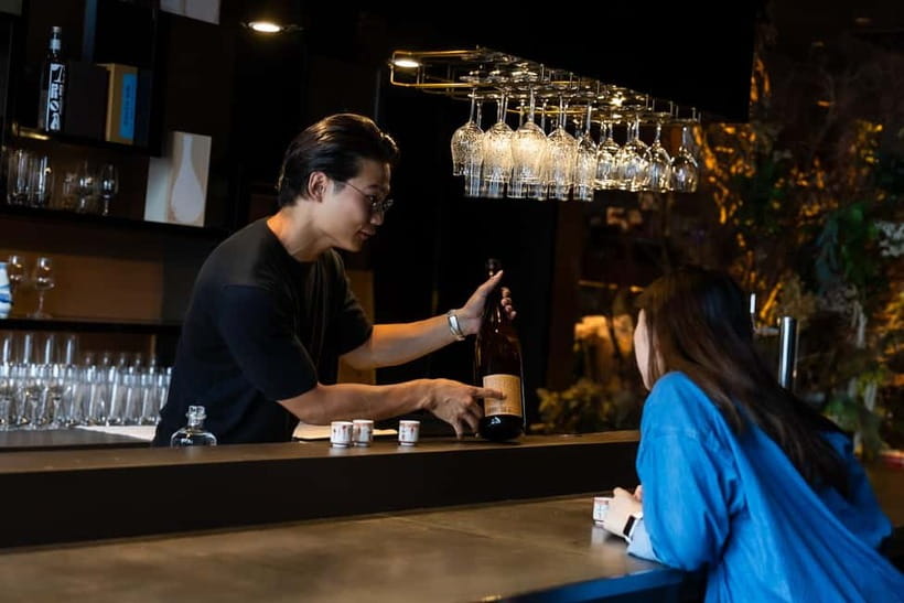 Ginza, Tokyo: Sake Experience with traditional vessels - Ginza + Tokyo Bay: the setting that makes sake feel like part of Tokyo