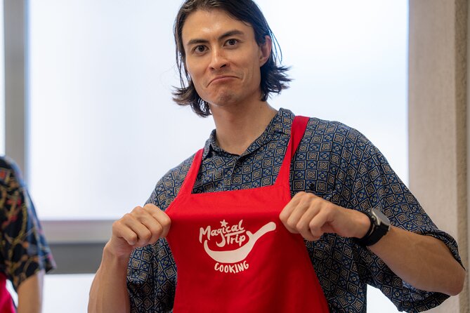 Osaka Home Feast Cooking and Sake Experience - Cooking izakaya-style with MagicalTrip apron energy