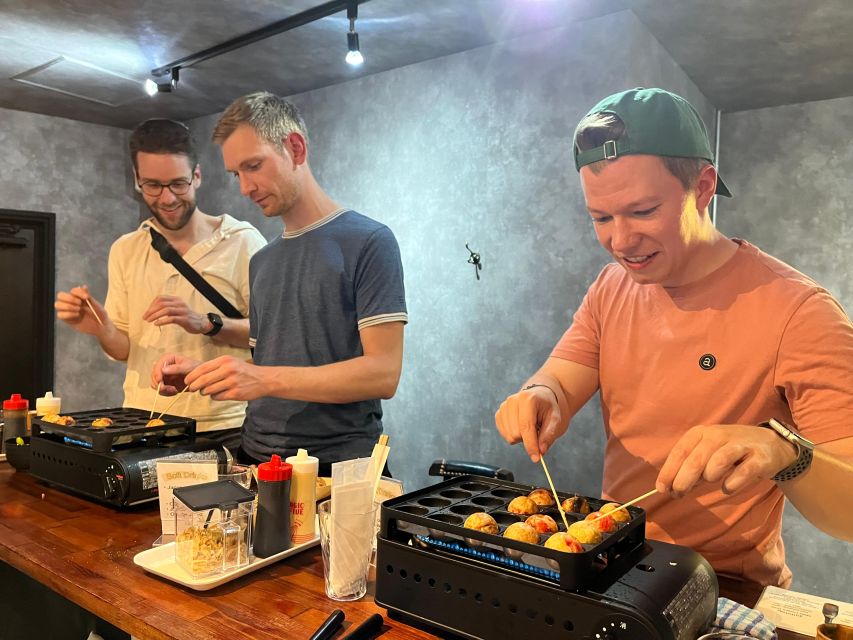 Osaka Sake Tasting with Takoyaki Cooking - Osaka Namba makes this easy to fit into your day