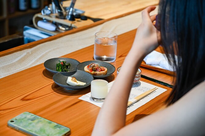 Sake "Omakase" in Osaka : Guided Tasting by a Active Sake brewer - Meet Yuki at Sake Pairing Bar Potan in Fukushima
